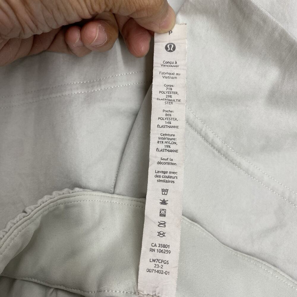 Lululemon Women’s Cinchable Waist High Rise Woven Shorts 3.5 Inseam Bone Ivory S - Picture 4 of 9